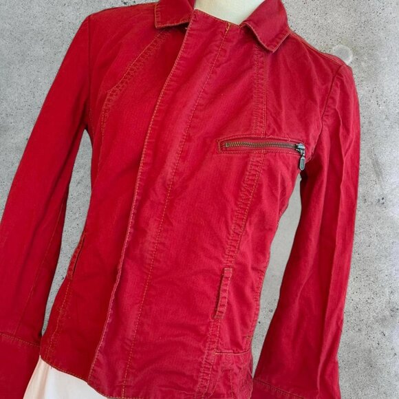 2000s red zip up jacket - Picture 2 of 8
